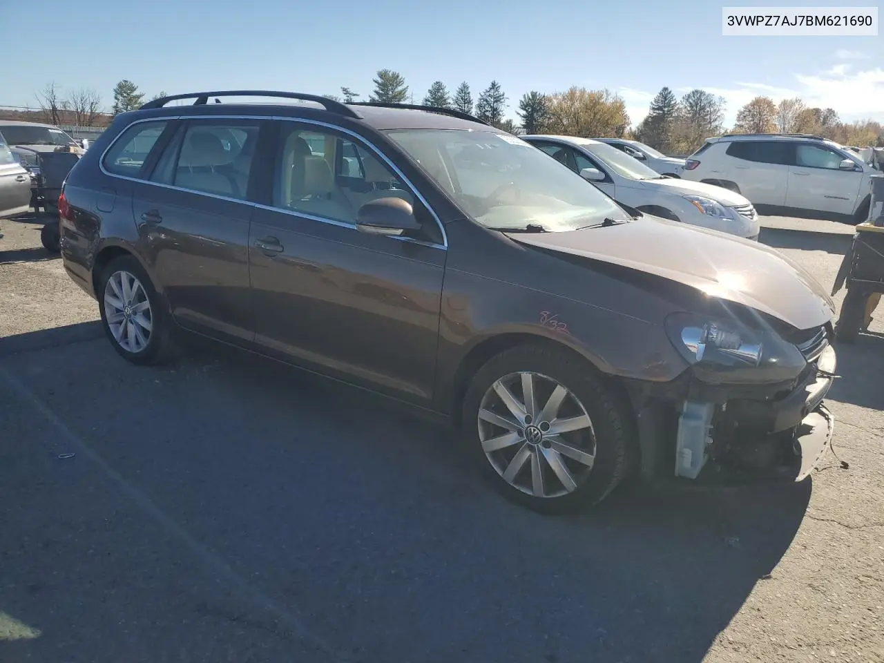 3VWPZ7AJ7BM621690 2011 Volkswagen Jetta S