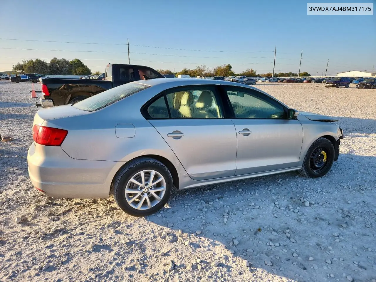 3VWDX7AJ4BM317175 2011 Volkswagen Jetta Se