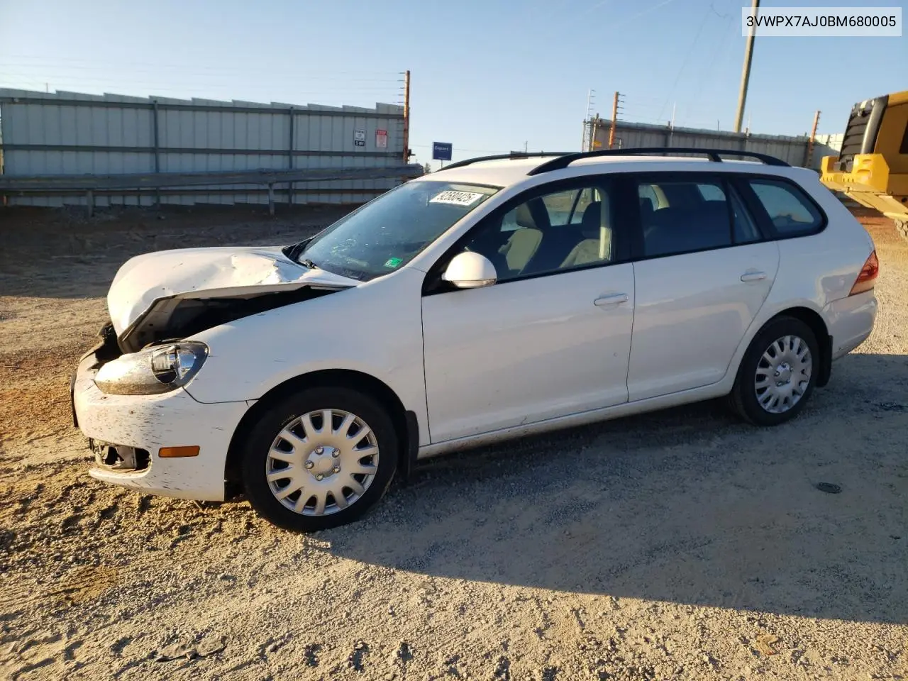 3VWPX7AJ0BM680005 2011 Volkswagen Jetta S