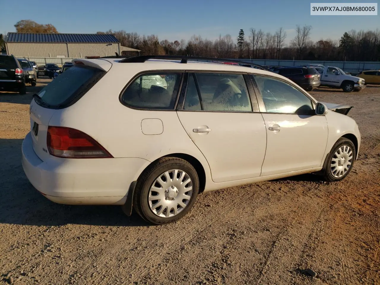 3VWPX7AJ0BM680005 2011 Volkswagen Jetta S