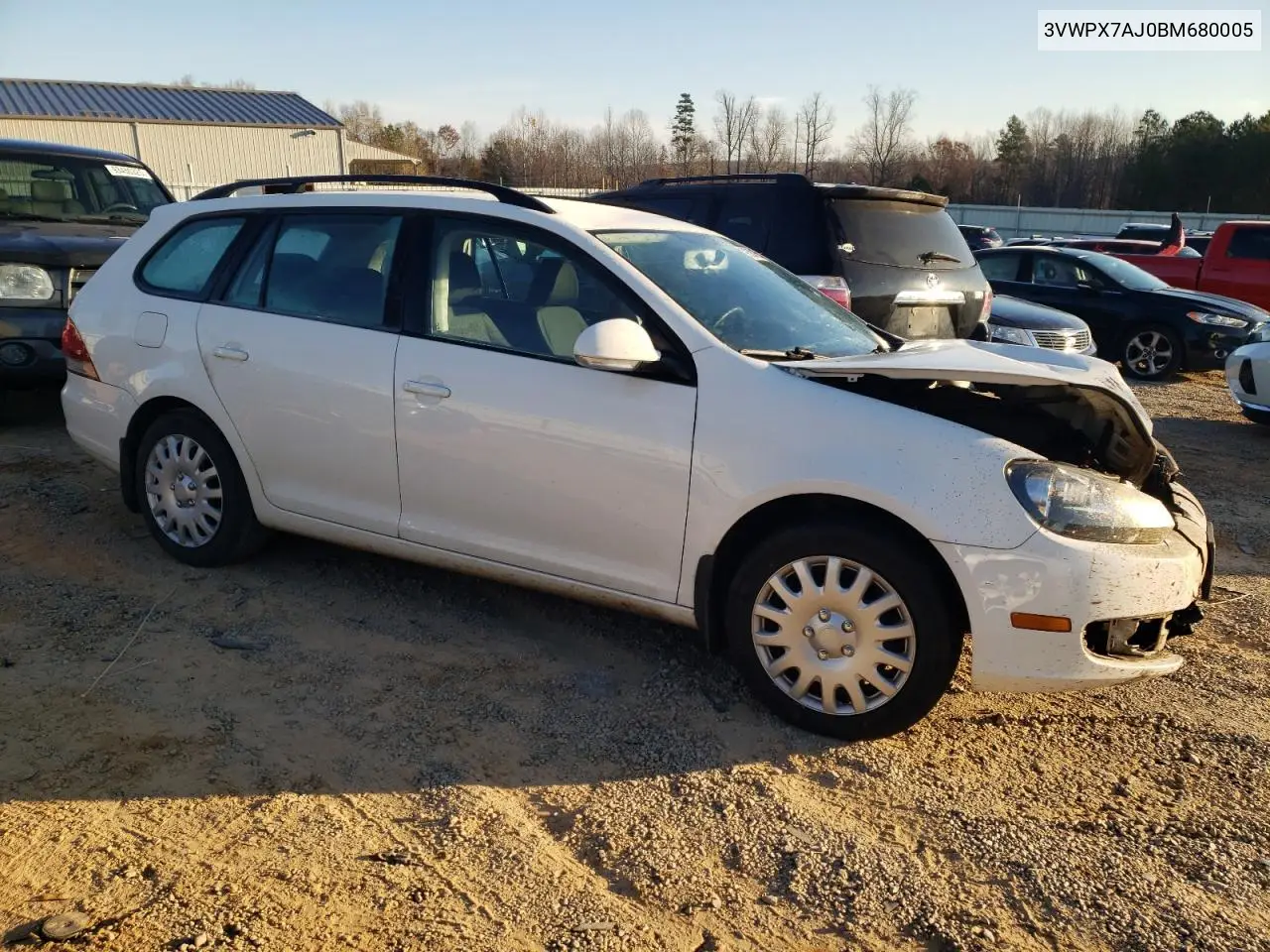 3VWPX7AJ0BM680005 2011 Volkswagen Jetta S
