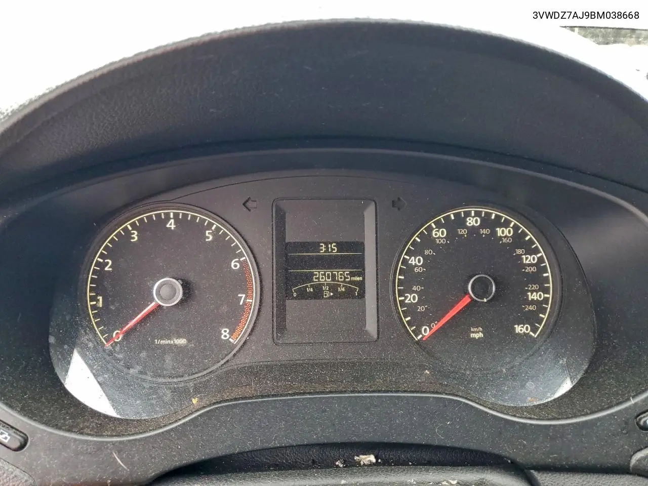 3VWDZ7AJ9BM038668 2011 Volkswagen Jetta Se