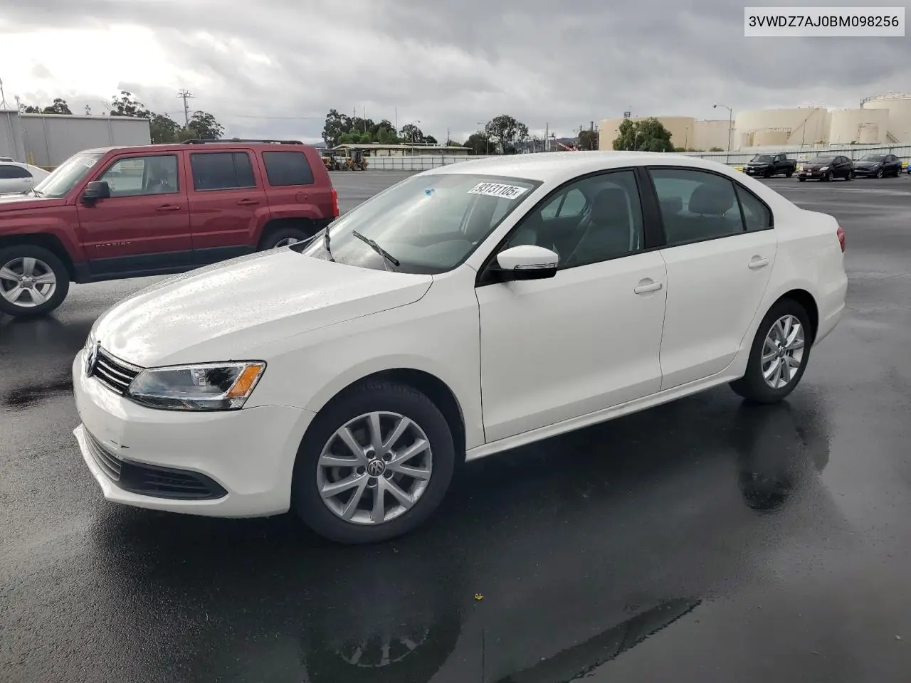 3VWDZ7AJ0BM098256 2011 Volkswagen Jetta Se