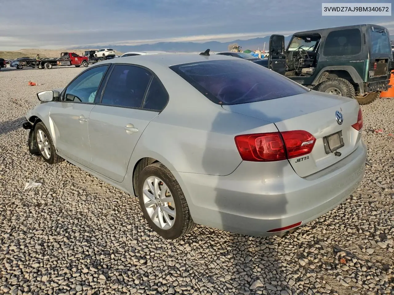 3VWDZ7AJ9BM340672 2011 Volkswagen Jetta Se