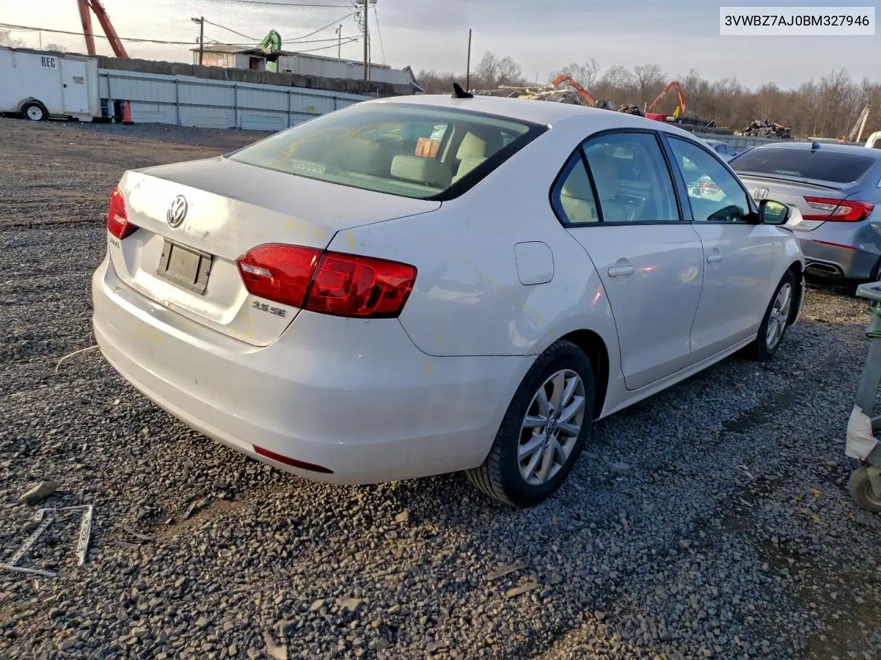3VWBZ7AJ0BM327946 2011 Volkswagen Jetta Se