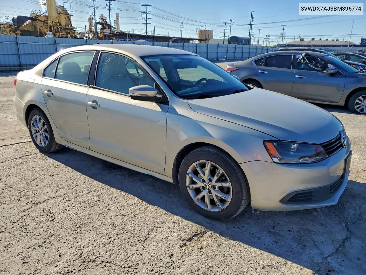 3VWDX7AJ3BM396774 2011 Volkswagen Jetta Se