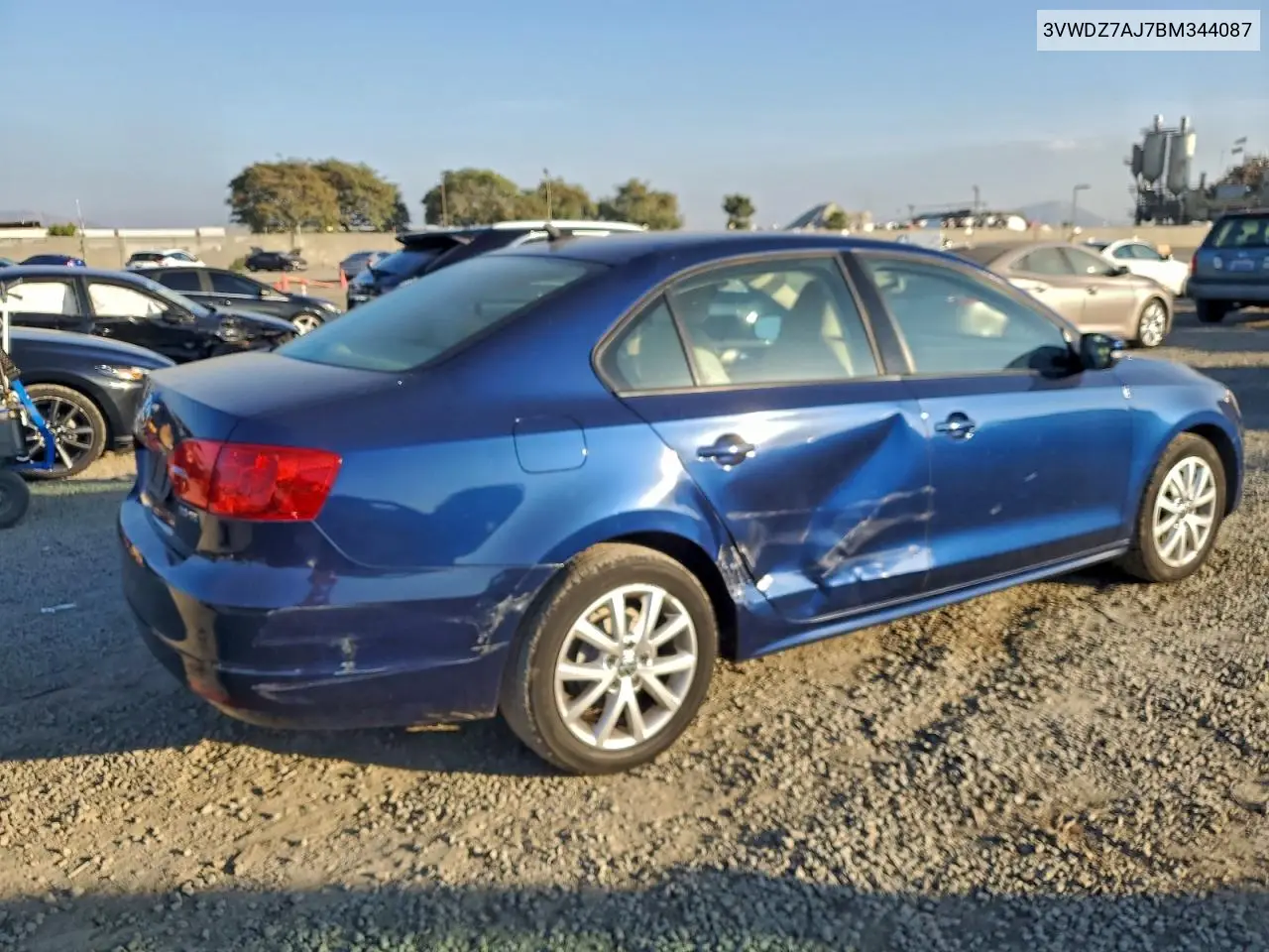 3VWDZ7AJ7BM344087 2011 Volkswagen Jetta Se