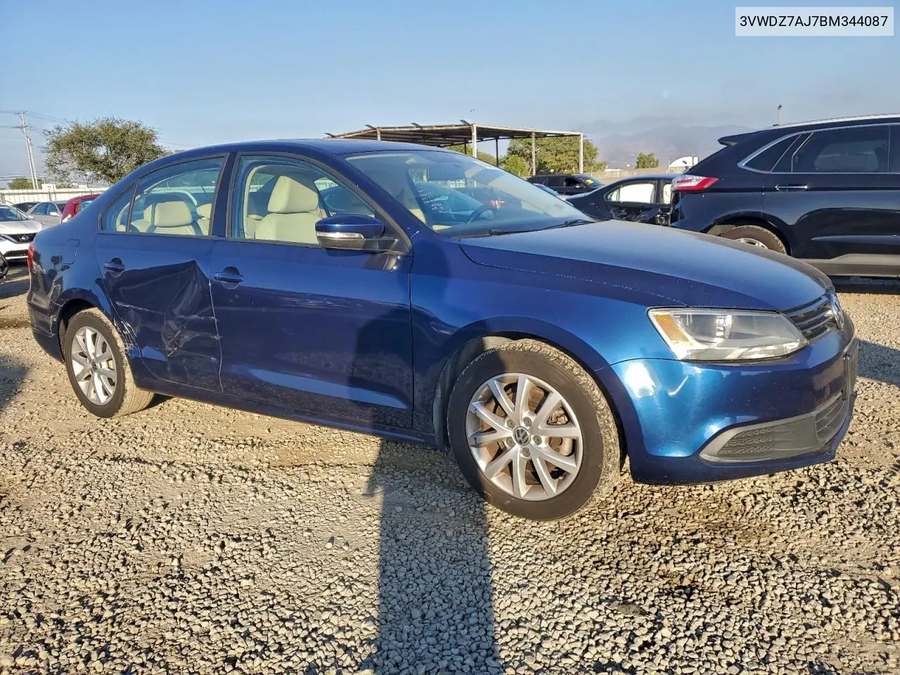 3VWDZ7AJ7BM344087 2011 Volkswagen Jetta Se