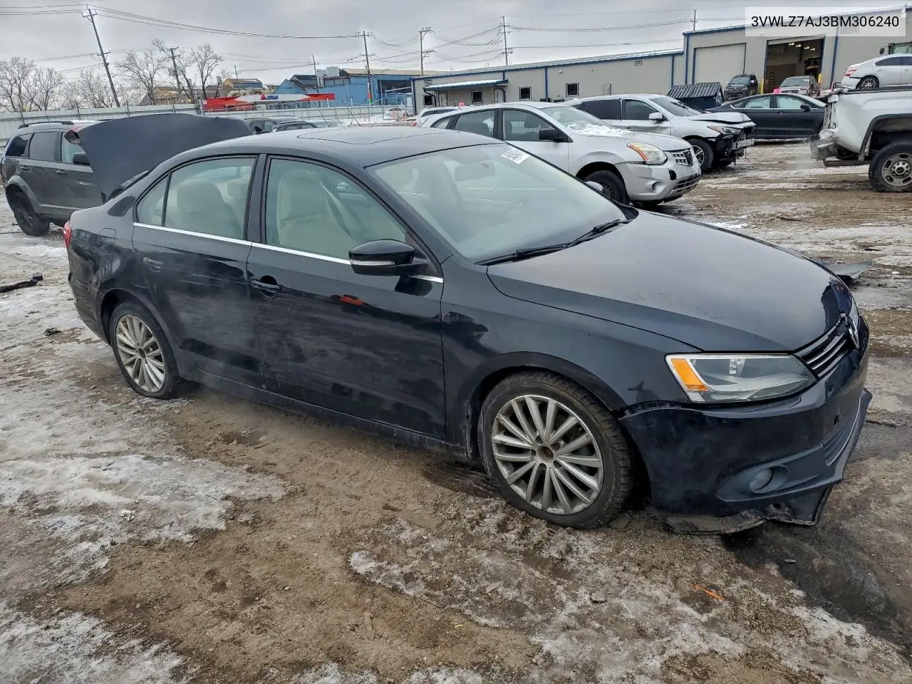 3VWLZ7AJ3BM306240 2011 Volkswagen Jetta Sel
