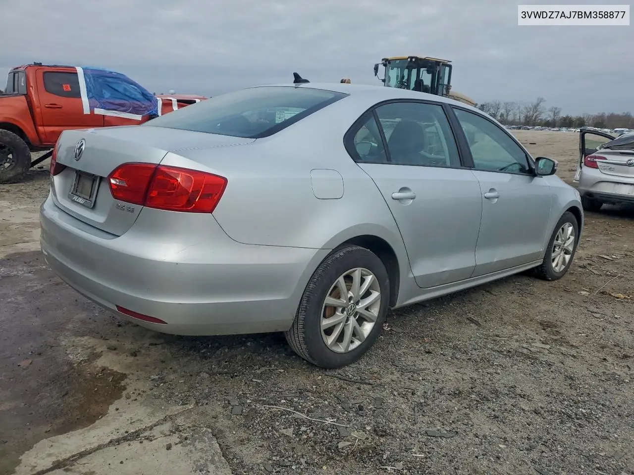 3VWDZ7AJ7BM358877 2011 Volkswagen Jetta Se