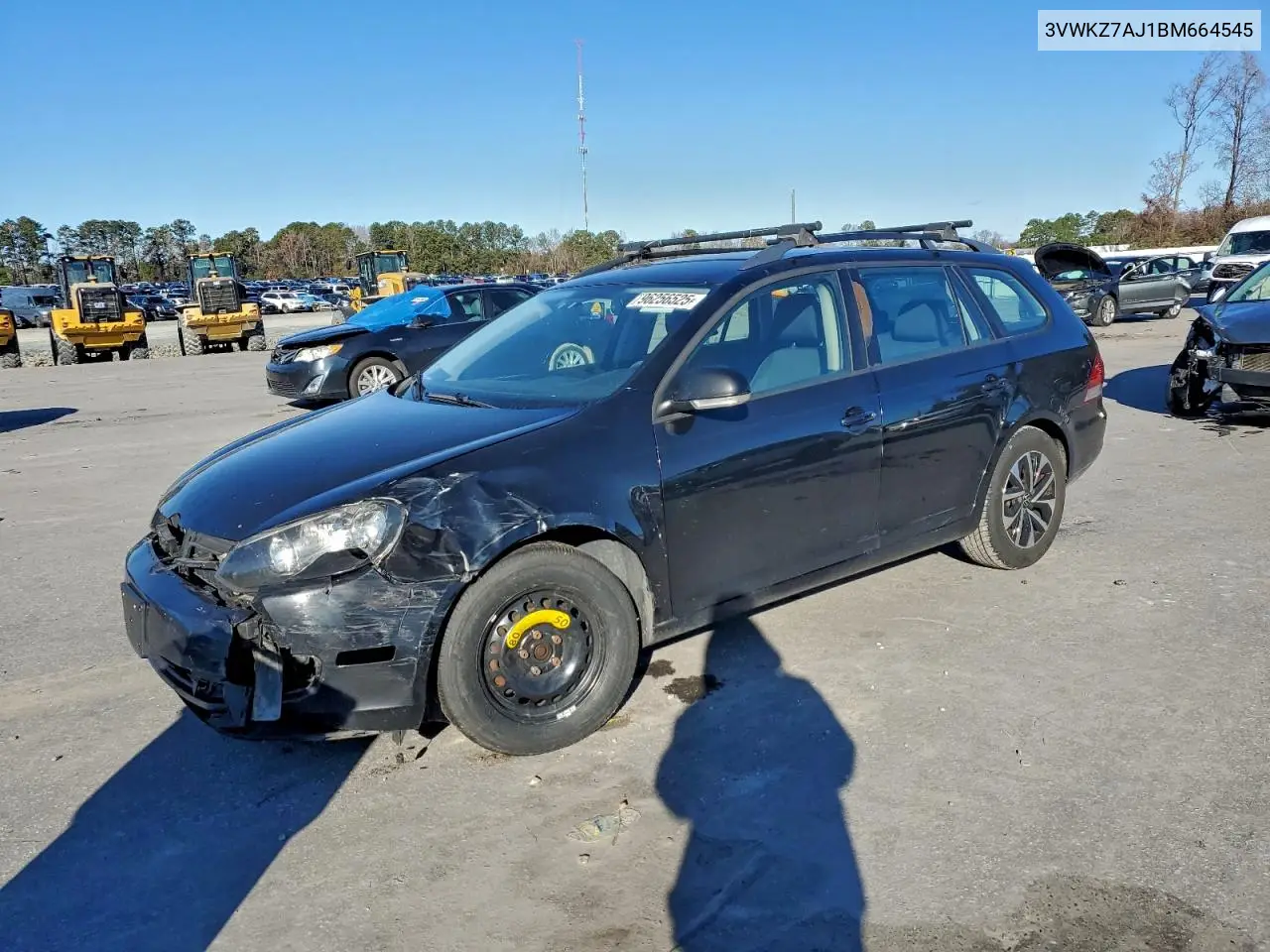 3VWKZ7AJ1BM664545 2011 Volkswagen Jetta S
