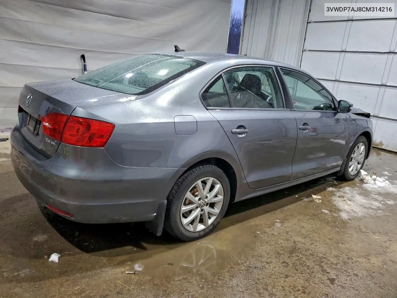 3VWDP7AJ8CM314216 2012 Volkswagen Jetta Se