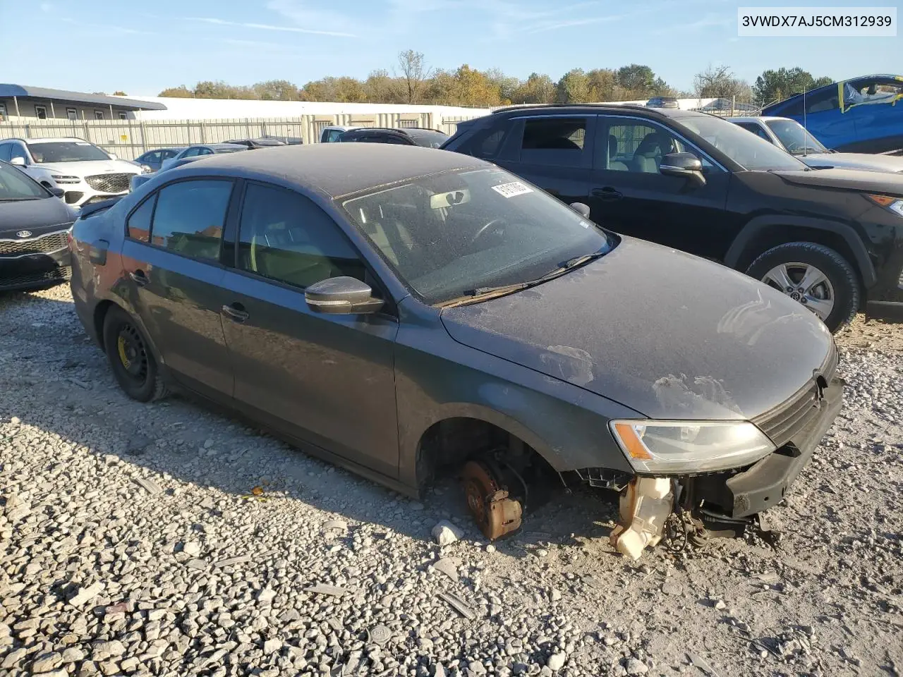 3VWDX7AJ5CM312939 2012 Volkswagen Jetta Se