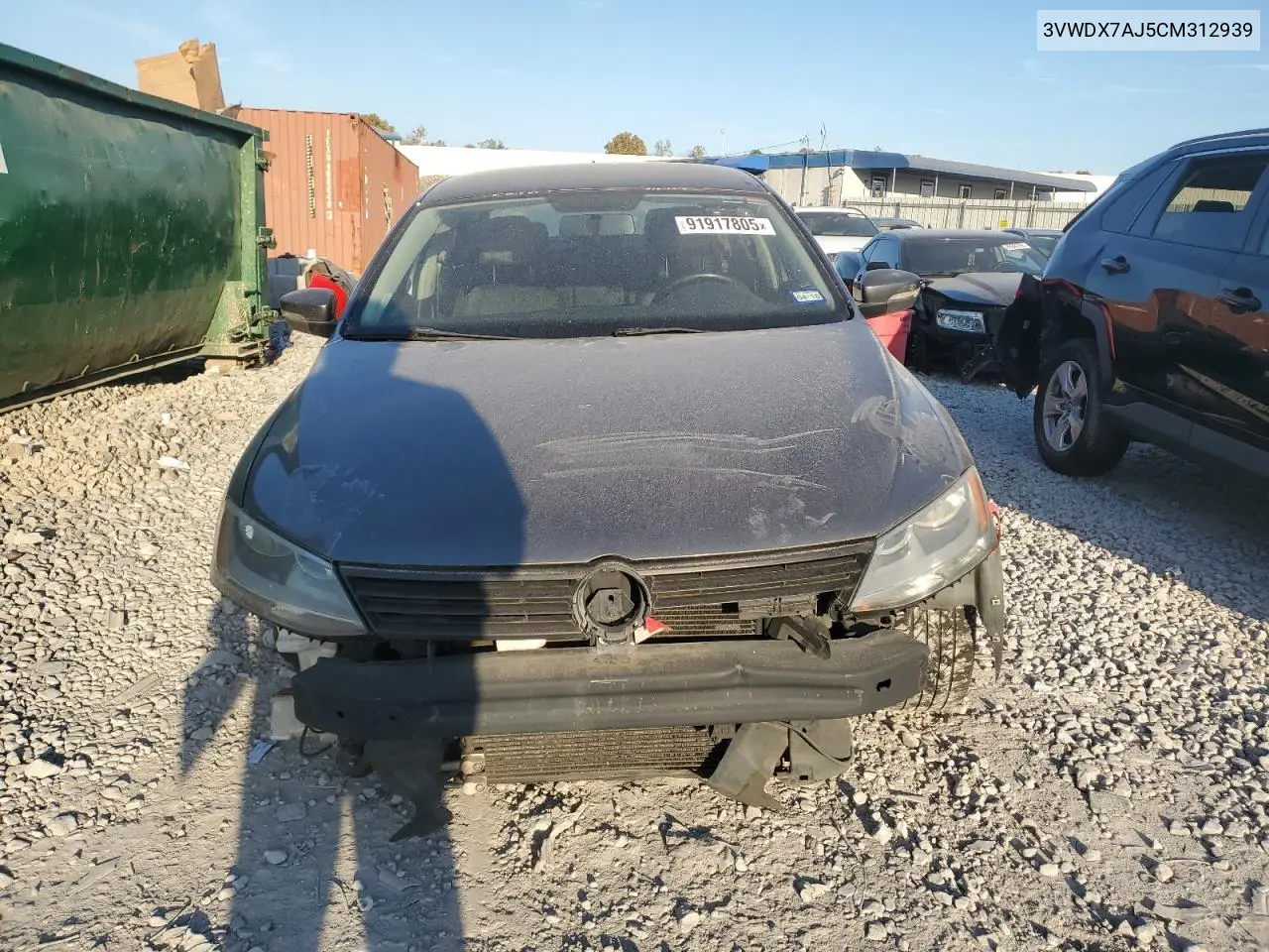 3VWDX7AJ5CM312939 2012 Volkswagen Jetta Se
