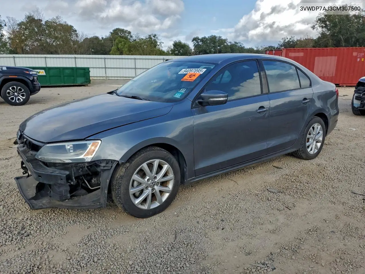 3VWDP7AJ3CM307500 2012 Volkswagen Jetta Se