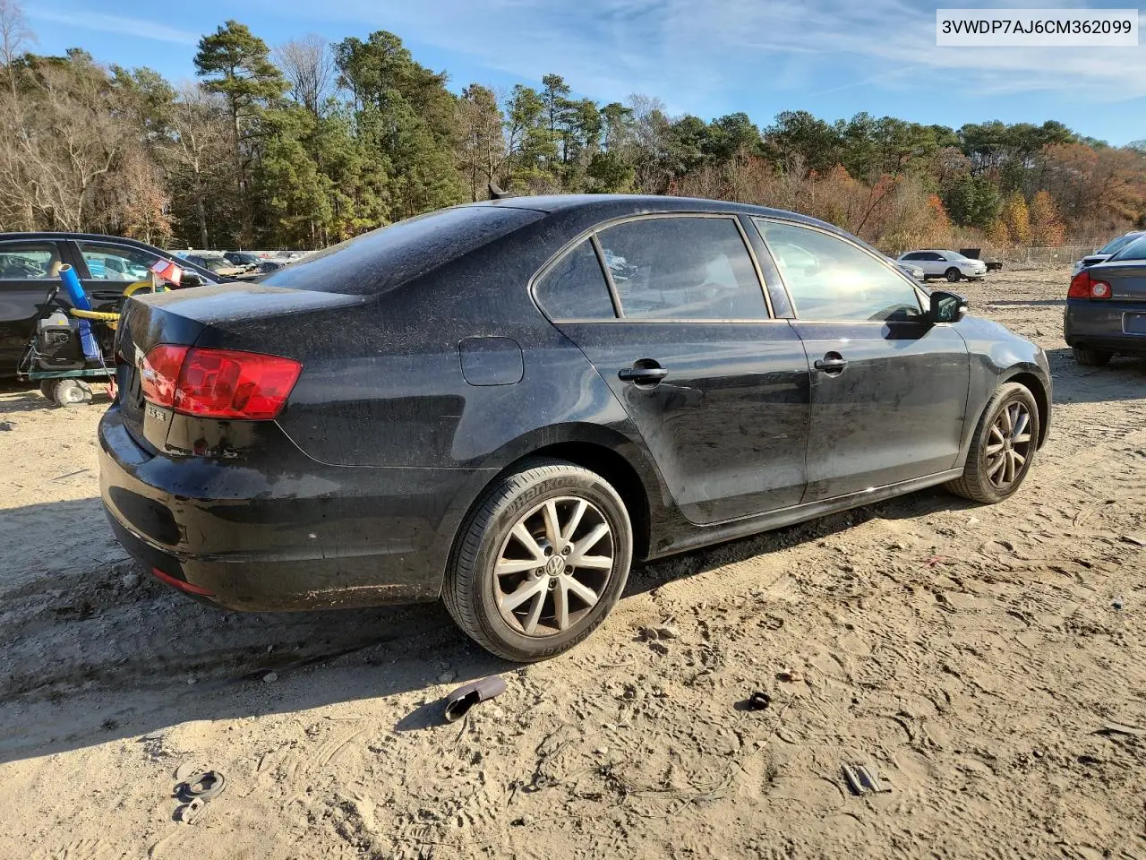 3VWDP7AJ6CM362099 2012 Volkswagen Jetta Se