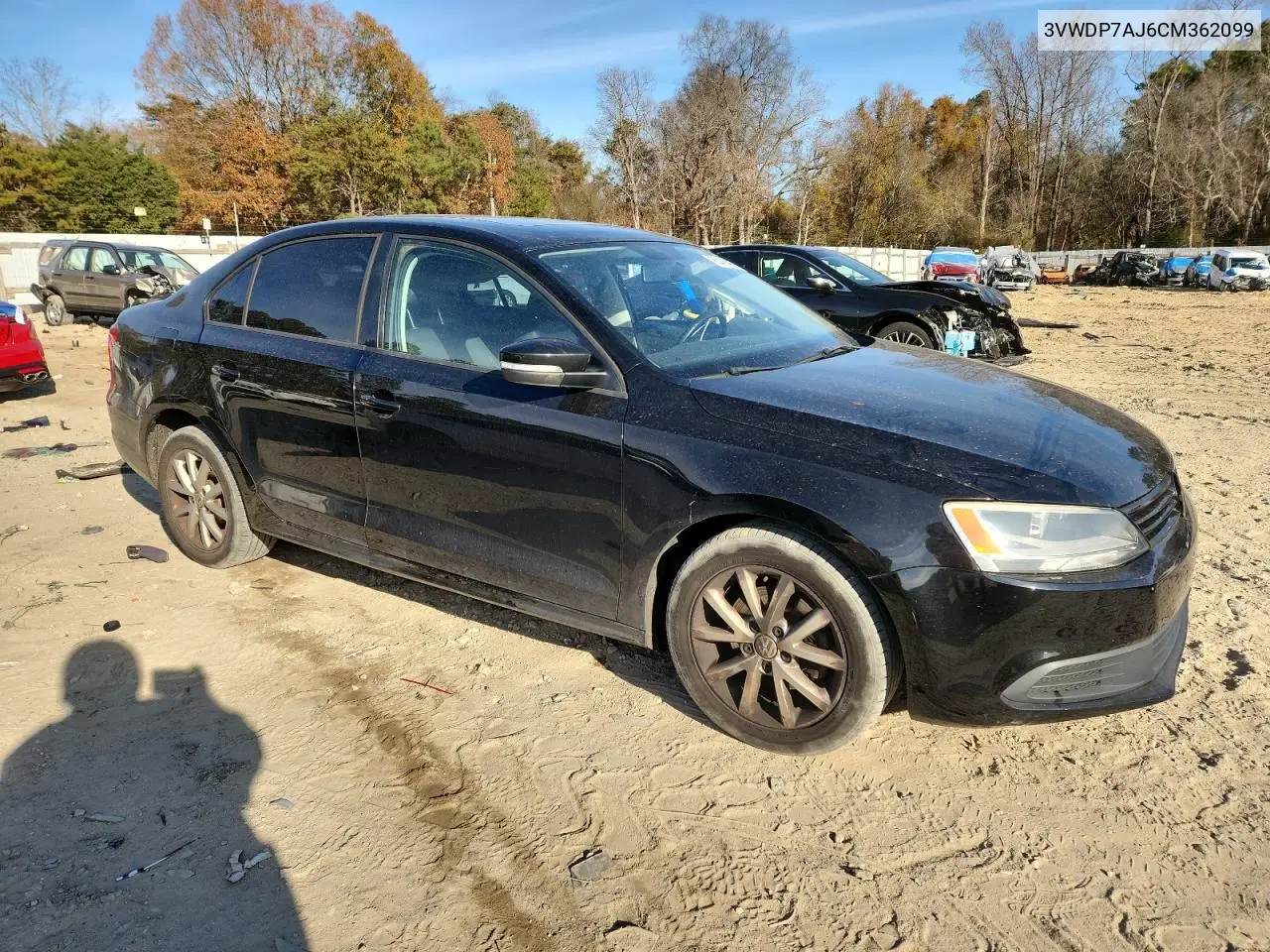 3VWDP7AJ6CM362099 2012 Volkswagen Jetta Se