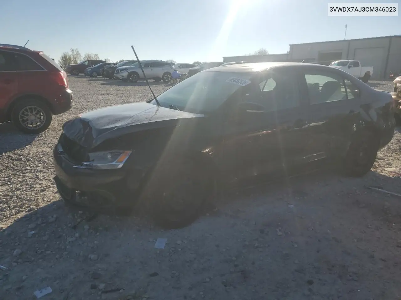 3VWDX7AJ3CM346023 2012 Volkswagen Jetta Se