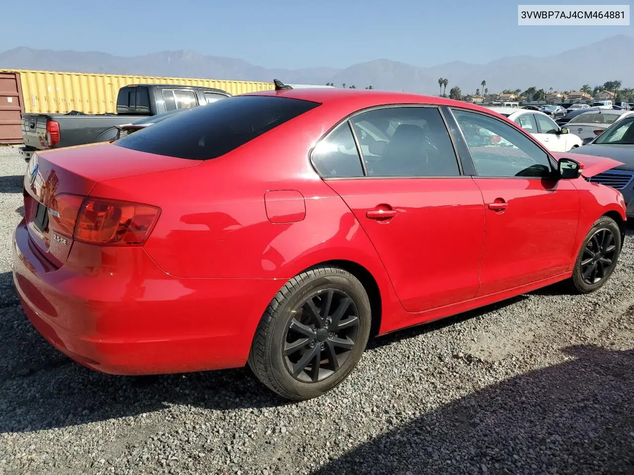 3VWBP7AJ4CM464881 2012 Volkswagen Jetta Se