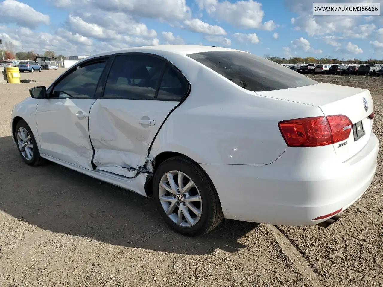3VW2K7AJXCM356666 2012 Volkswagen Jetta Base