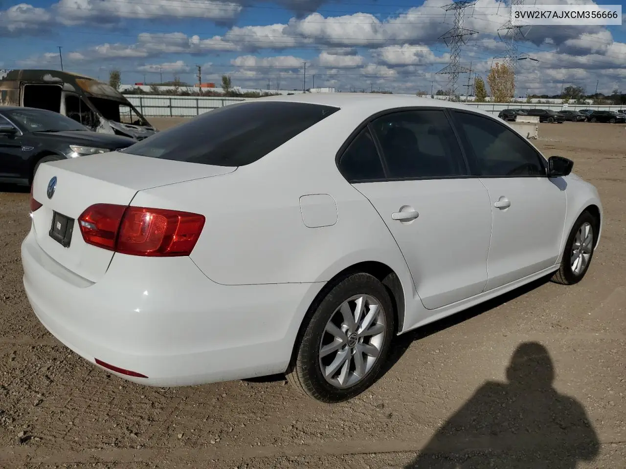 3VW2K7AJXCM356666 2012 Volkswagen Jetta Base