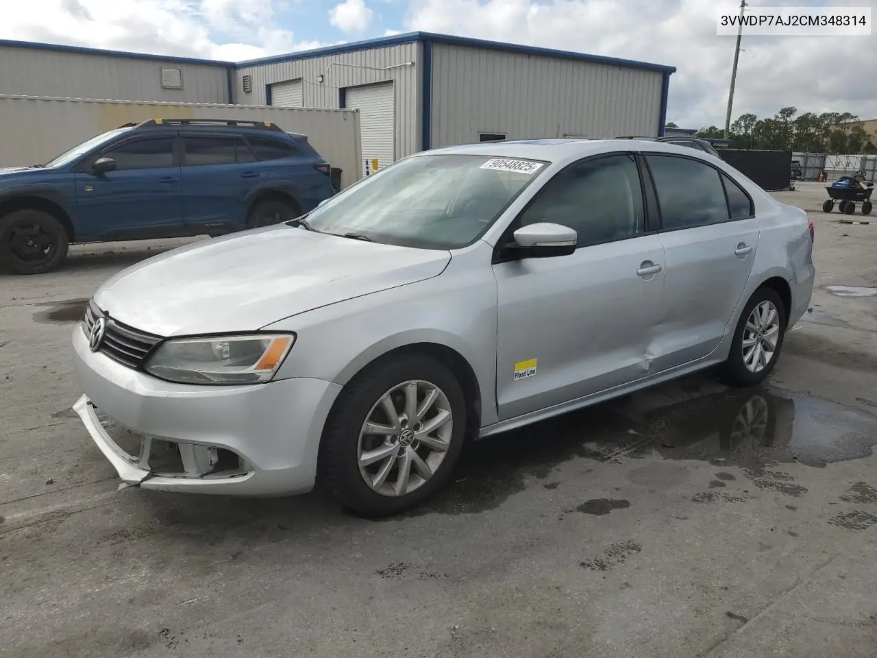 3VWDP7AJ2CM348314 2012 Volkswagen Jetta Se