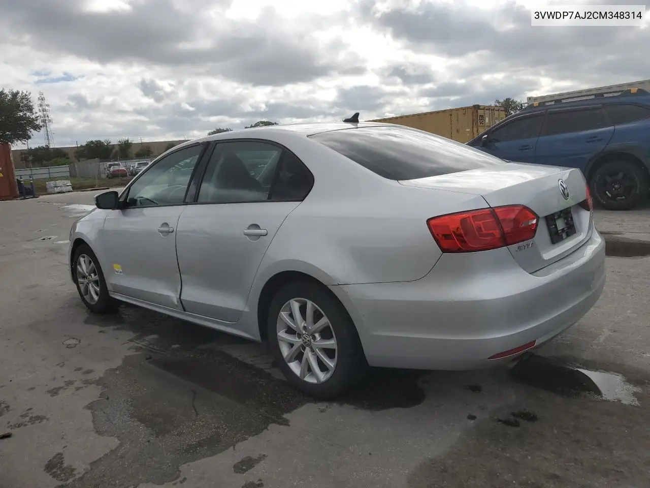 3VWDP7AJ2CM348314 2012 Volkswagen Jetta Se