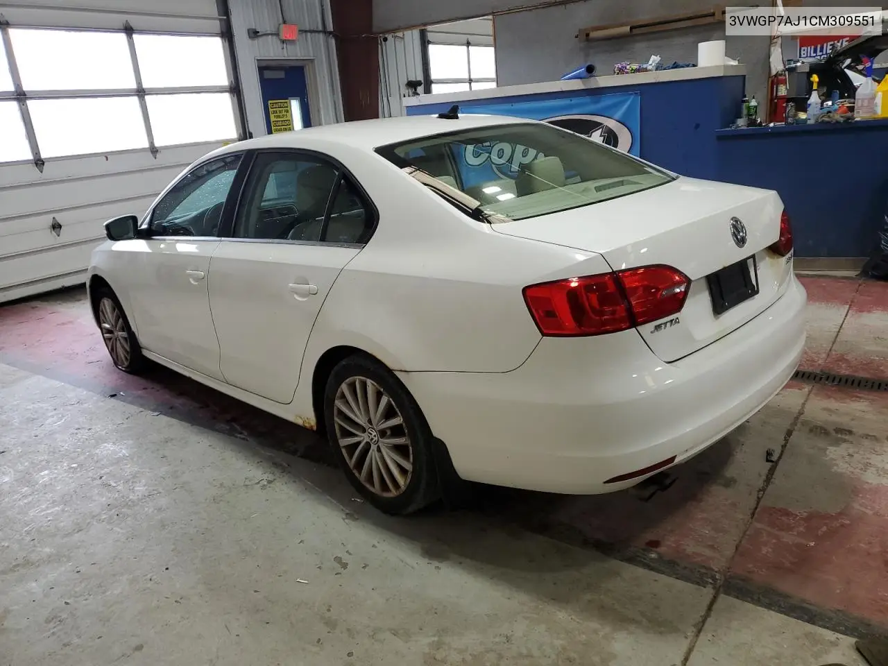 3VWGP7AJ1CM309551 2012 Volkswagen Jetta Sel