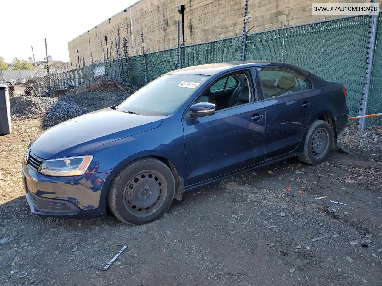 3VWBX7AJ1CM343998 2012 Volkswagen Jetta Se