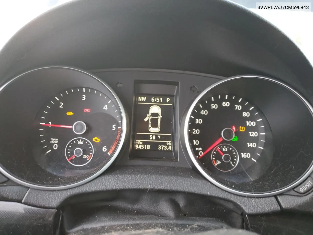 3VWPL7AJ7CM696943 2012 Volkswagen Jetta Tdi