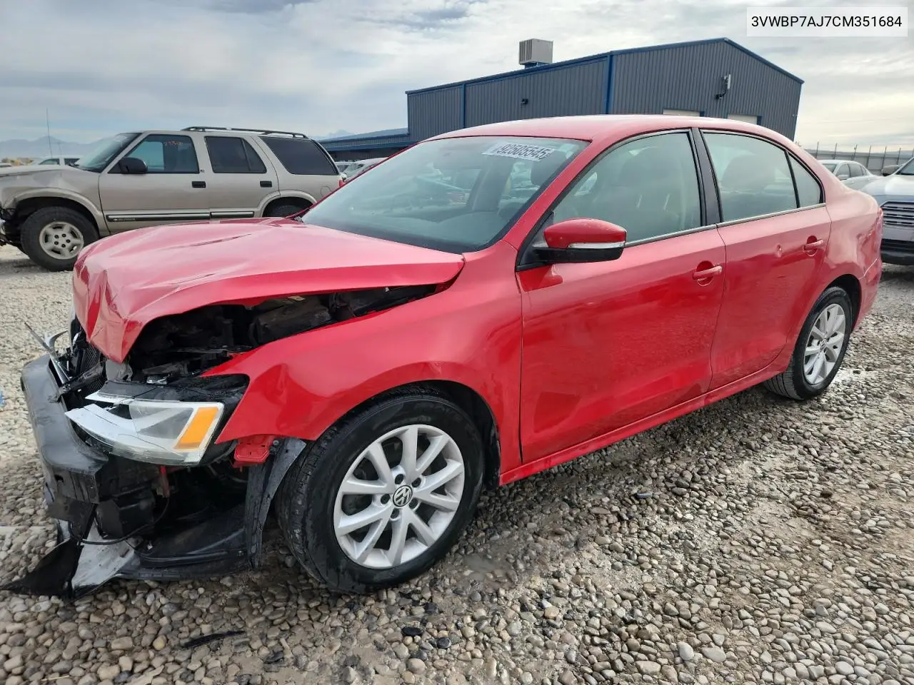 3VWBP7AJ7CM351684 2012 Volkswagen Jetta Se