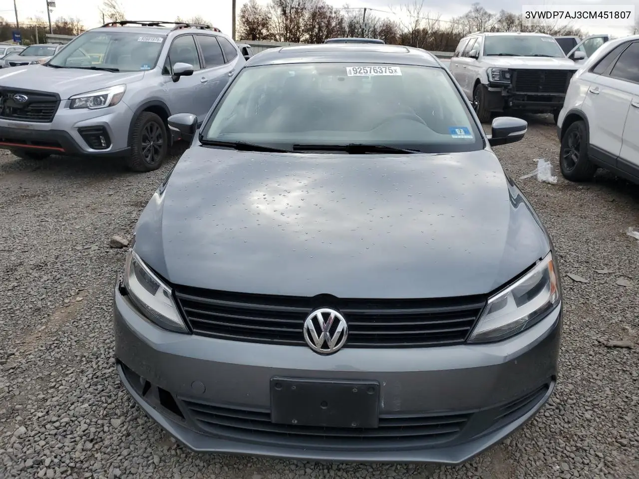 3VWDP7AJ3CM451807 2012 Volkswagen Jetta Se