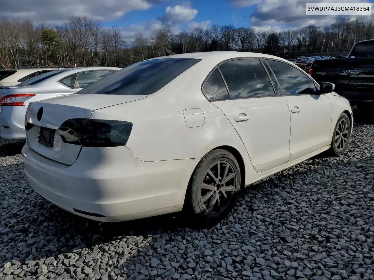 3VWDP7AJ3CM418354 2012 Volkswagen Jetta Se