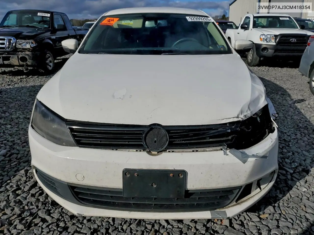 3VWDP7AJ3CM418354 2012 Volkswagen Jetta Se