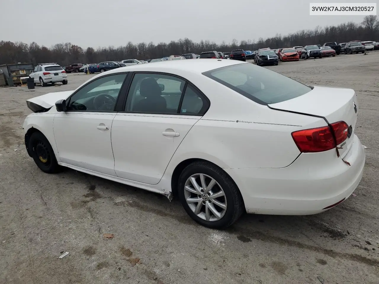 3VW2K7AJ3CM320527 2012 Volkswagen Jetta Base