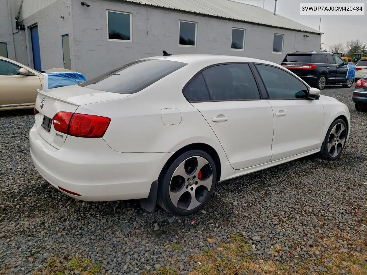 3VWDP7AJ0CM420434 2012 Volkswagen Jetta Se