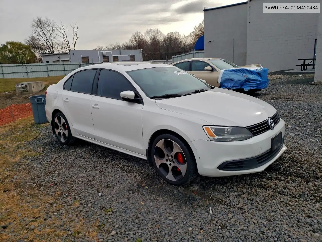 3VWDP7AJ0CM420434 2012 Volkswagen Jetta Se