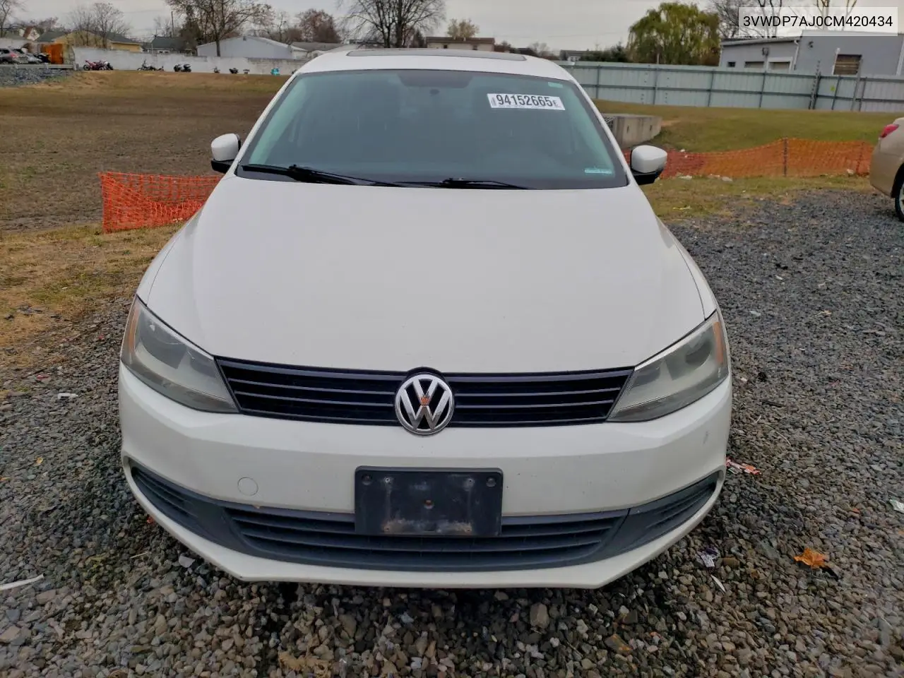 3VWDP7AJ0CM420434 2012 Volkswagen Jetta Se