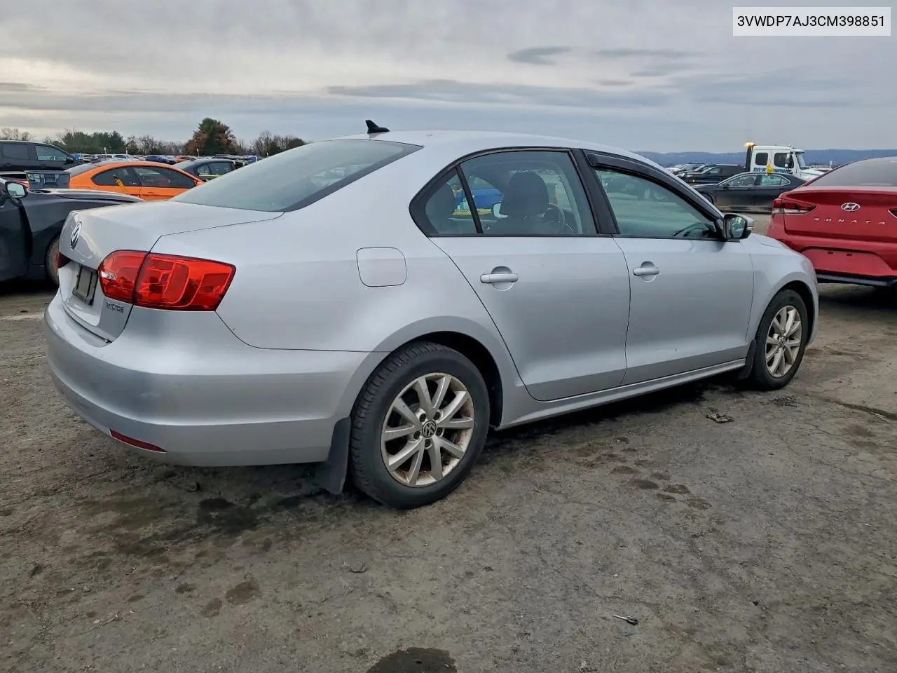 3VWDP7AJ3CM398851 2012 Volkswagen Jetta Se