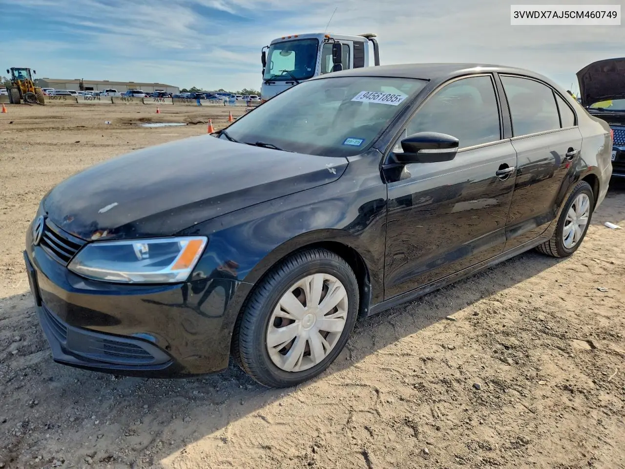 3VWDX7AJ5CM460749 2012 Volkswagen Jetta Se