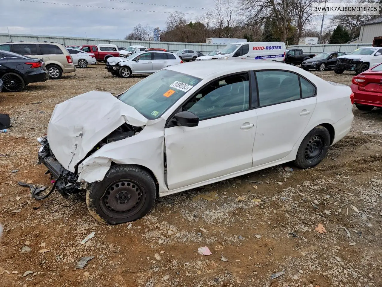 3VW1K7AJ8CM318705 2012 Volkswagen Jetta Base