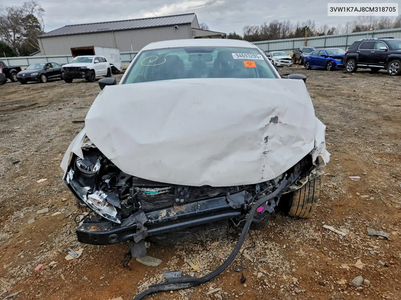 3VW1K7AJ8CM318705 2012 Volkswagen Jetta Base