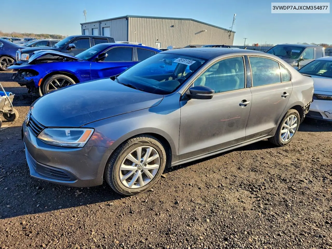 3VWDP7AJXCM354877 2012 Volkswagen Jetta Se
