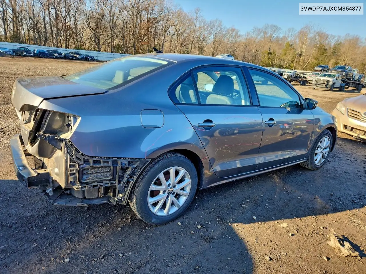 3VWDP7AJXCM354877 2012 Volkswagen Jetta Se