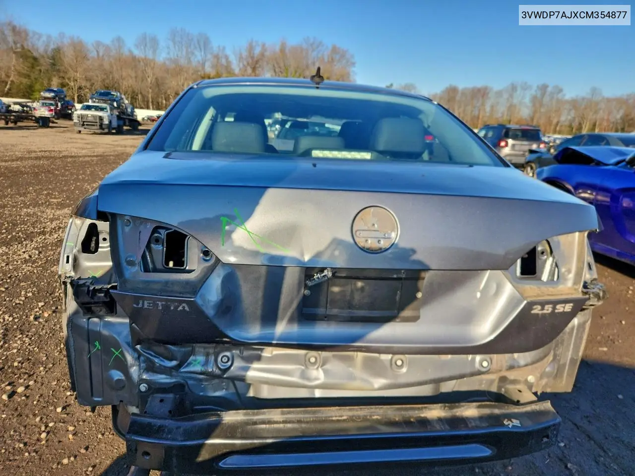 3VWDP7AJXCM354877 2012 Volkswagen Jetta Se