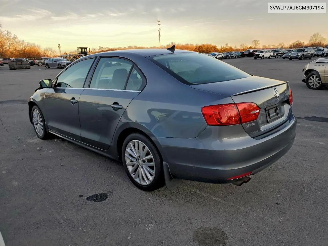 3VWLP7AJ6CM307194 2012 Volkswagen Jetta Sel