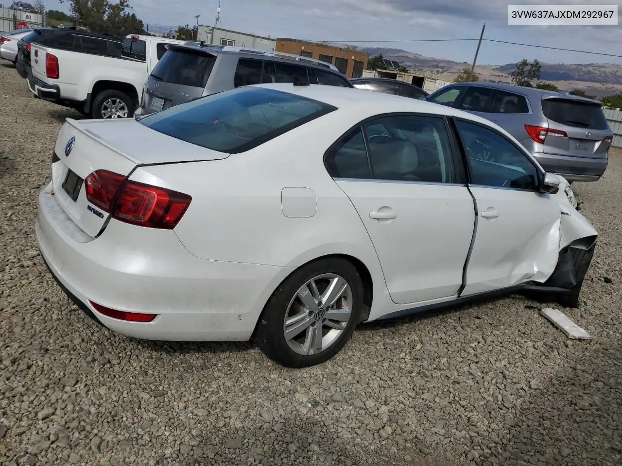 3VW637AJXDM292967 2013 Volkswagen Jetta Hybrid