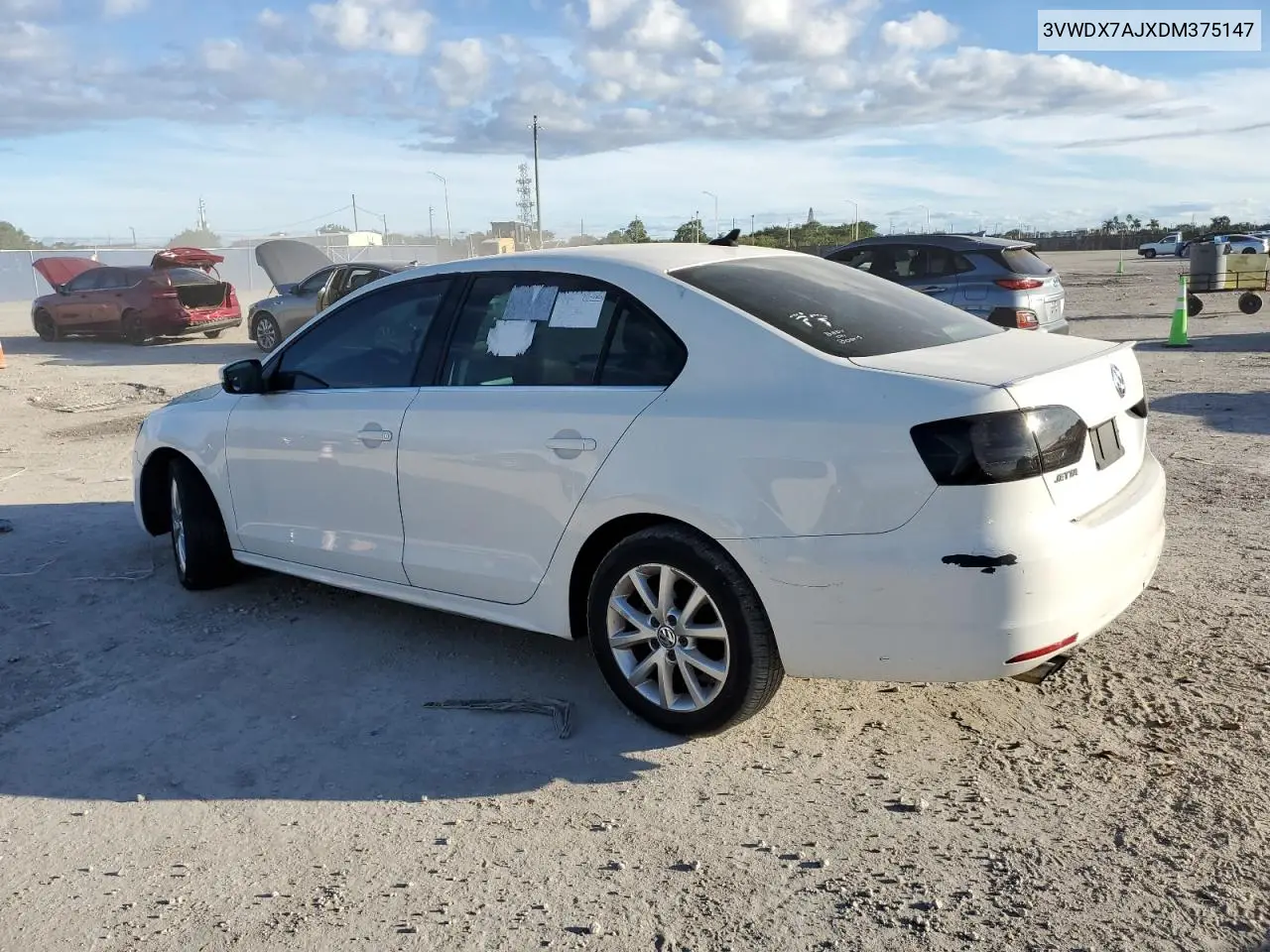 3VWDX7AJXDM375147 2013 Volkswagen Jetta Se