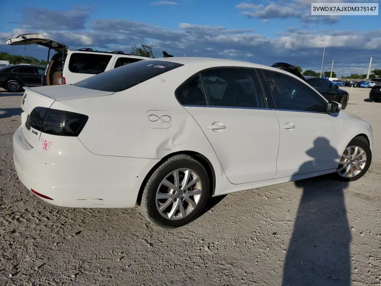 3VWDX7AJXDM375147 2013 Volkswagen Jetta Se