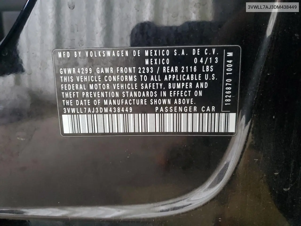 3VWLL7AJ3DM438449 2013 Volkswagen Jetta Tdi